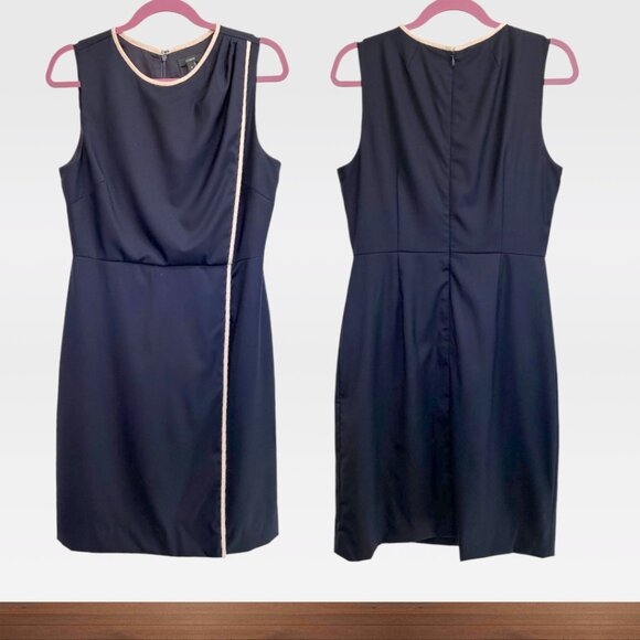 J. Crew navy wool piped sheath dress - Picture 3 of 11